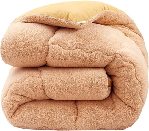 ZTGL Edredón Nórdico De Invierno, Edredón de Borreguito, Otoño E Invierno Edredón De Felpa Gruesa Cálida, Reversible, Manta Cama Matrimonio y Sofá de Invierno, Cálida y Suave,D,120x150cm(1kg)