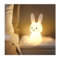 SOLIDEE Veilleuse Bebe Bunny Avec 7 Changements de Lumière Contrôle de tap Recharge USB Fonction Minuterie Lampe de Chevet Pour Chambre D'enfant Cadeau Jouet Veilleuse en Silicone Pour Enfant