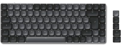 SATECHI Teclado Mecánico 75% SM1 QWERTY US, Recargable, Gris-Negro | Distribución Americana, 84 teclas, retroiluminado, ideal para gaming, para MacBook, Windows y más