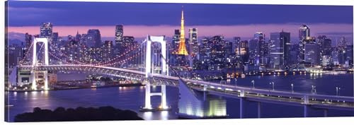 HUBDECO Leinwand Bild Panorama Wohnzimmer - Leinwandbild - Bild auf Leinwand - Tolle Zimmerdekoration - Schlafzimmer Bilder - Bilder, Poster, Kunstdrucke - 120x40cm - Modell 57