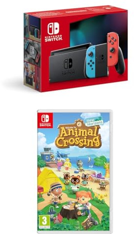 Nintendo Switch Neon + Animal Crossing