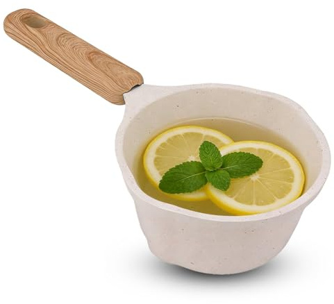 Cacerola Antiadherente, Olla De Leche Pequeña, Mini Calentador De Mantequilla, Olla De Cocción Pequeña, Olla De Sopa De Inducción, Olla Para Derretir Con Mango De Madera Para Cocina