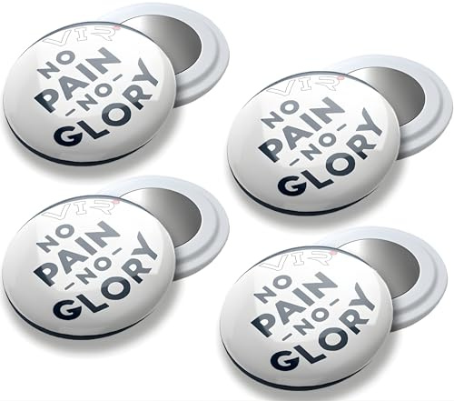 Pack 4 Imanes para Dorsales Running con Bolsa Impermeable No Pain No Glory | Fijación magnética 18 mm y 3 g, sin agujeros en la ropa, colocación rápida y sujeción estable para todo tipo de carreras
