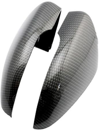 Rückspiegel Spiegelkappen Für VW Für GOLF 6 VI MK6 Für GTI R Linie R20 Für Touran 2010-2015 Carbon Faser Schwarz Muster Spiegel Abdeckung Seite Flügel Rückspiegel Abdeckung Spiegelkappe(Fiber pattern)