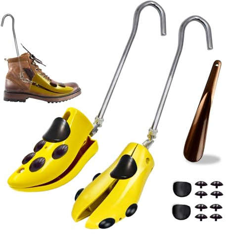 DALUBAE Boot Stretchers för cowboystövlar, 2-pack justerbar sko stövel stretchare för män kvinnor tjocka breda fötter, storlek 7,5-13, gul, 19-38 cm, gUL, 7.5-13''