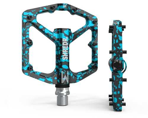 SHREDR. Ryzr Flat Pedale für MTB | Superleichte Flatpedals fürs Mountainbike | CNC Aluminium | 16 Pins | Special Edition Colors
