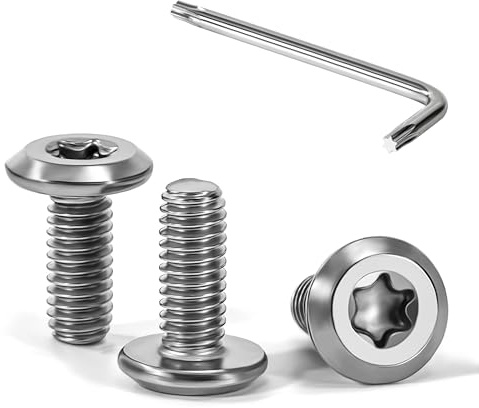 Tunejoy Viti a Testa Piatta Torx M4 x 10 mm Vite a Testa Esagonale Bulloni in Acciaio Inox A2 V2A Bulloni per Mobili con Chiavi a T20 Filettatura Completa 30 Pezzi