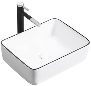 Lavandino Da Bagno Lavabo in ceramica semplice Lavabo da appoggio quadrato Lavabo artistico Lavabo da bagno in ceramica Lavabo Lavabi Da Appoggio