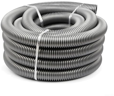 Besttoolifes Flexibler EVA-Staubsaugerschlauch, 3 m Länge, 38 mm Innendurchmesser, 45 mm Außendurchmesser, grauer Staubsammelschlauch für industrielle Staubsauger