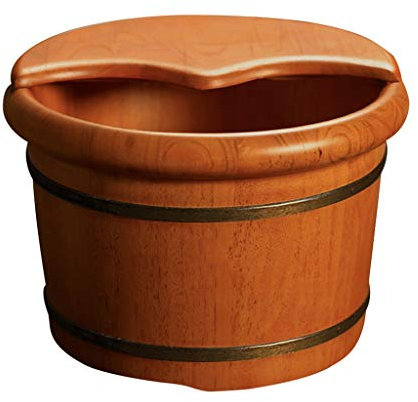 Sauna Wooden Bucket,Spa, Sauna,Soak,Handmade Massage Bucket Foot Bath,Foot Spa Wash Bucket Feet Bath Basin Tub Present vision hopeful To pursue happiness Learned extensively