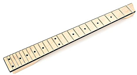 Gitarrenhals Headless 25 Bund Ahornholz glatt natürliche Musikeinlage Gitarre Griffbrett Hals solide Ersatzteile