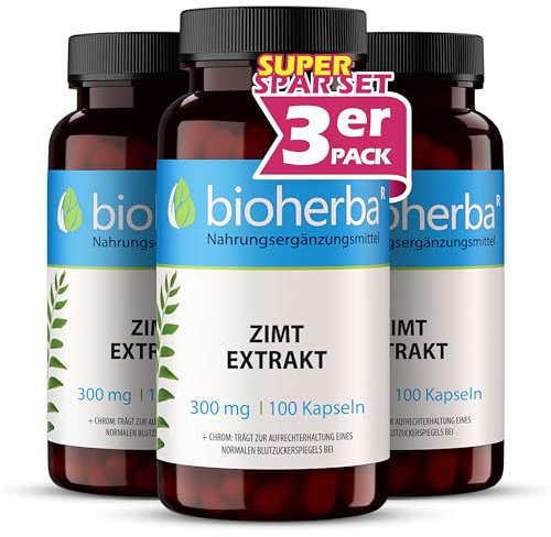 Ceylon-Zimt Kapseln – 300 Stück mit 270 mg hochwertigem Zimt-Extrakt von BIOHERBA PZN 18215238