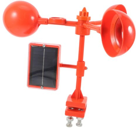 FUNOMOCYA Dispositif Anti-Oiseaux Automatique Alimenté par Énergie Solaire Et Vent pour Jardin Et Terres Agricoles Protection Pigeons 33.5x33.5x29 Cm