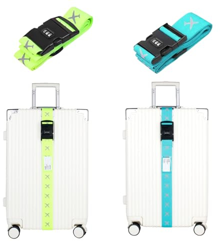 GWAWG 2 cinghie per bagagli personalizzate per valigie con informazioni di blocco password, cinghia per borsa con identificatore speciale per viaggi, crittografia, accattivante
