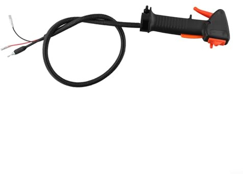 Gdfnmogo Poignée d'accélérateur de rechange pour tondeuse à gazon compatible avec débroussailleuse Timbertech MS-2TL-52, poignée en plastique durable et en alliage pour réparation d'équipement