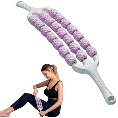 Fenayuu Rouleau musculaire pour les jambes | Rouleau de massage ergonomique des fascias pour la régénération musculaire | Soin des articulations Appareil de fitness pour l'entraînement des pieds, du