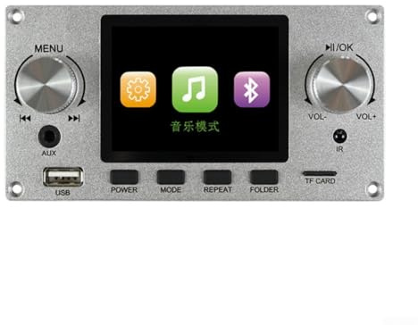 HanOaki 24-Bit-Stereo-Audio-Dekodierplatine | 2-K-High-Fidelity-Ausgang, SNR > = 104 dB | kompatibel mit SBC & AAC Bluetooth/Protokollen (Silber)
