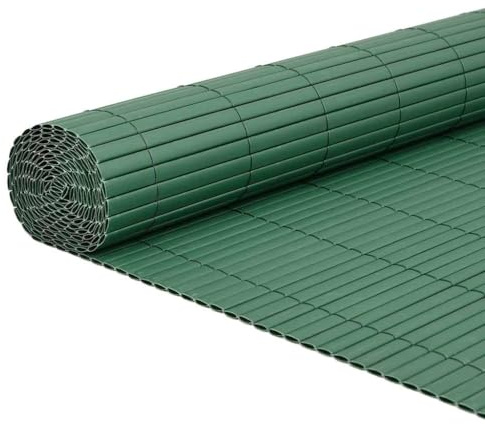 Xhnifbn Recinzione da giardino 1,8 x 3 m, verde in PVC resistente alle intemperie, frangivista double face, per balcone, aiuole e campeggio, pieghevole e facile da pulire, resistente ai raggi UV