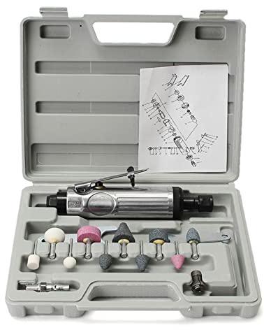 Air Hammer, 1/4 + 1/8 Inch Air Compressor Die Grinder Kit 3/6mm Shank Mounted Stones Grinding Polishing Engraving Tools Set Pneumatic Tools