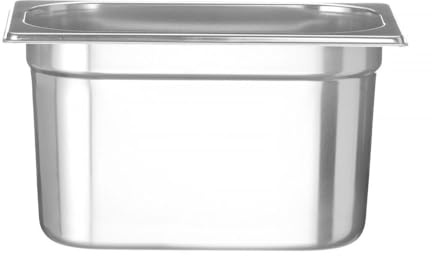 HENDI Contenitore Gastronorm, GN 1/4, resistenza termica -40 °C a 300 °C, compatibile con i forni a convezione, frigoriferi, bagno María, chafing dishes, 4L, 265x162(H)150mm, acciaio inox 18/10