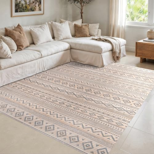 STORESDECO - rutschfeste Natürliche Bambusmatte Ideal für Wohnzimmer, Flur, Bad etc. Dieleneffekt! Erhältlich in Großen Maßen und weiteren Farben | Ethnische Grau, 60 cm x 90 cm