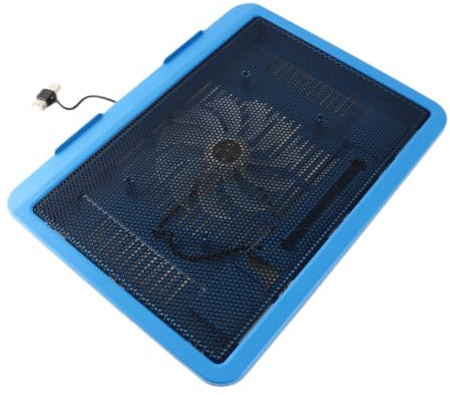 Annadue Laptop Kühler Pad, 14 Zoll, Blau, mit 2 Leisen Kühlventilatoren, Hydraulic Bearing, Blaue LEDs, Notebook Ständer für Spiele