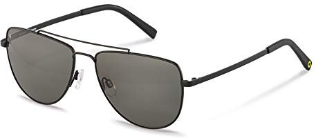 Rodenstock Herren Sonnenbrille Youngline Sun Rr105 Pilotenbrille mit Edelstahlgestell, Schwarz, M EU