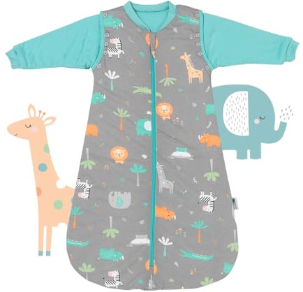 schlummersack Baby Kinder Schlafsack Ganzjahr | annehmbare Ärmel, gefüttert, Ganzjahresschlafsack, 2.5 Tog