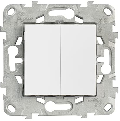 Double interrupteur va-et-vient 10A connexion rapide blanc Unica