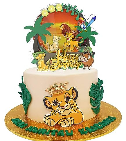 Tortendeko König der Löwen-Kuchendekoration Kindergeburtstag Deko Torte Dschungel Party Kuchendeko Geburtstagsdeko für Kinder Mädchen Junge