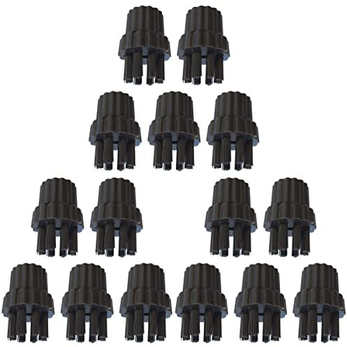 Yardwe 15Pcs Multi-Purpose Cleaning Machine Brush Set for Steam Cleaner and Washer Machine Household Appliance Brush Accessories for Floors Surfaces Bathroom Cleaning and Practical