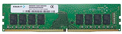 ESUS IT Computadora de Escritorio Memoria RAM DDR4 - Módulo de Memoria PC UDIMM - Frecuencia 2666MHz - Fuente de alimentación 1,2V - Rango 1Rx8-8GB