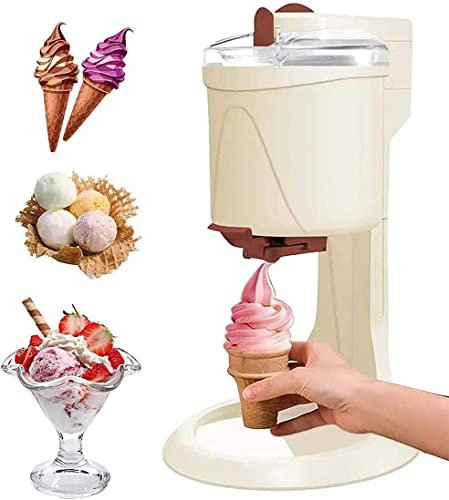 Máquina de helado portátil con compresor Máquina de helado suave Recipiente de helado extraíble para máquina de helado casera Papel de aluminio de 1 l en máquina de hielo granizado Máquina de hel