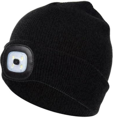 Mr. Gadget's Solutions Gorro unisex LED donde la comodidad se encuentra con la innovación con luces LED unisex-negro, Negro, M