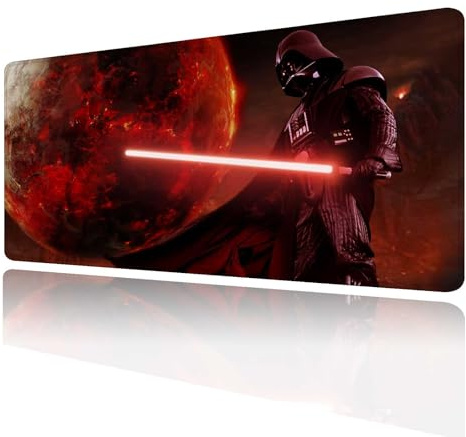 Large Gaming Mouse Pad Red Custom Mouse Pads,Mousepad with Anti-Slip Rubber Base and Stitched Edges Mouse Mat,Big Desk Pad for Computer Keyboard,Office Desk Mat for Desktop,31.5x15.7 Inches