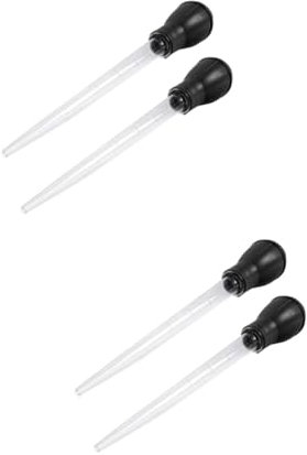 Angoily 4pcs Aquarium Manual Clean Pipette for Fish Tank Practical Aquarium Cleaning Tool for Fish Tank Water Safe