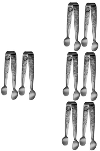 ABOOFAN Lot De 4 Petites Pinces À Bonbons Mini Pinces À Sucre Glacé Pinces De Service En Acier Inoxydable Pour Collations Thé Tranches De Citron Utilisation En Cuisine 2 Pièces X 4