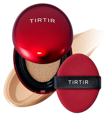 TIRTIR Mask Fit Red Cushion Foundation | Volle Deckkraft, Leicht & Hautnah, Satin Glow Finish | Koreanisches Cushion Make-up, Tattoo-Abdeckung, Aufbauend (/0,63 Fl Oz), 33N Macchiato