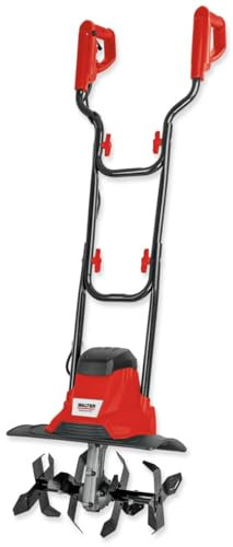 WALTER Gartenfräse 1200 W – Leistungsstarke Elektro-Motorhacke, Ergonomischer Doppelhandgriff, Zwei-Punkt-Sicherheitsschalter, Robuster Stahlrahmen, Ideal zum Ebnen und Graben, Bodenhacke, Bodenfräse