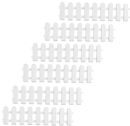 HANABASS 6pezzi Recinzioni Per Aiuole in Plastica Leggera Resistente Per Giardino e Cortile Decorativo Bordure Per Esterni Facili Da Installare Adatte Ristoranti e Scuole