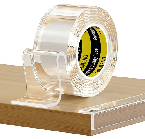 COUMENO Kantenschutz Baby Transparent - Eckenschutz, 20mm x 5m, 2mm dick. | Selbstklebender Eckenschutz mit starker Klebekraft. Weicher Silikon-Kantenschutz zum Baby-Schutz für Wände, Möbel & Betten.