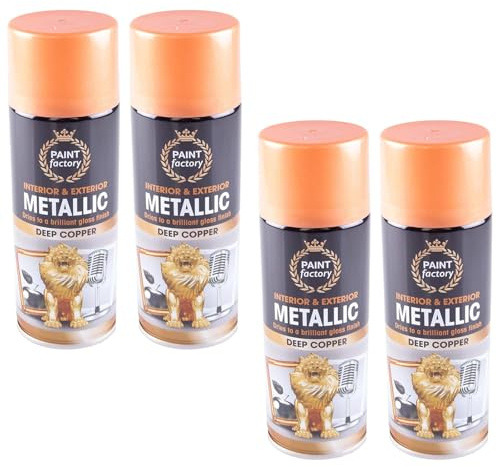 YSAMAX Metallic Spray Paint, Quick Drying Bright Finish, Versatile Uses, Long-Lasting, Stunning Visual Effect, Easy Application, Deep Copper, 400 ML