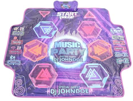 Interactive Dance Mat for Kids, 6 Light Up Buttons, LED Effect, Cordless Electronic Dance Pad