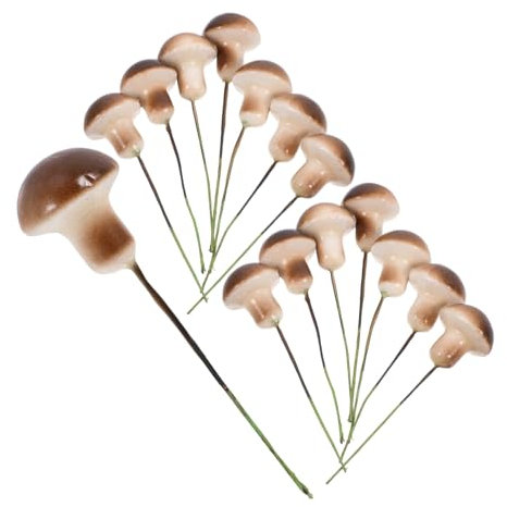 Happyyami 50pezzi Mini Di Schiuma Naturale Statuette Di Miniatura Stuzzicadenti Per Giardino Fatato Per Piante Ornamentali Da Prato Accessori Marrone Scuro