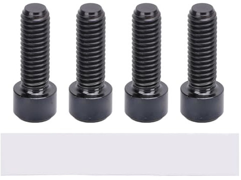 Tbest 4Pcs Bikes Disc Brake Screws, Ti Alloy High Strength M6x18mm Mountain Biking Caliper Screws Replacement (Black