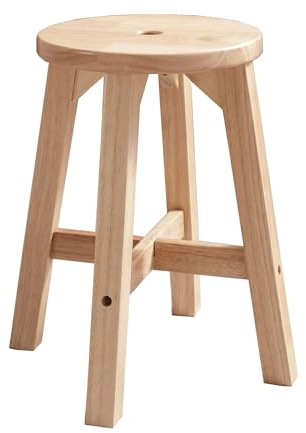 Lestar H18 Wooden Stool, Solid Wood Round Stools