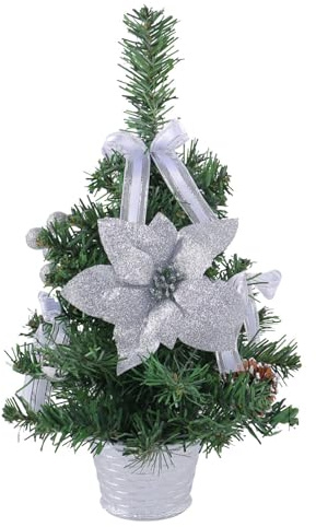 Árbol de Navidad de Mesa,Árbol de Navidad Artificial - Pequeñas Decoraciones de Pino | Mesa pequeño árbol de Navidad con Adornos navideños para Ventana, Puerta, Estante