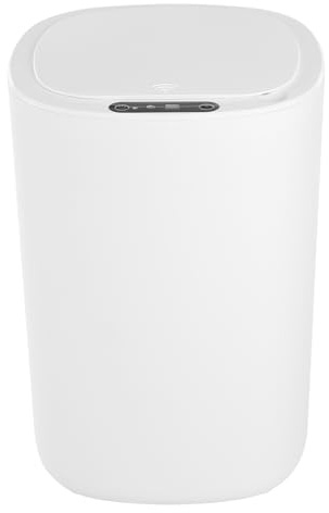 Qussse Sensor Mülleimer 10L, Automatik Mülleimer mit Smart Sensor ABS-Kunststoff Abfallbehälter für Küche Badezimmer und Büro (Weiß)