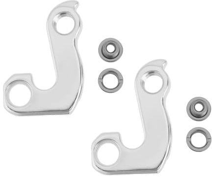 LT Easiyl Fahrrad-Umwerferaufhänger Kompatibel mit Union GH-012 38 X 54,5 Mm Fahrrad-Endhaken Schaltwerkhaken mit Schrauben Schaltauge Hinten Silberfarben