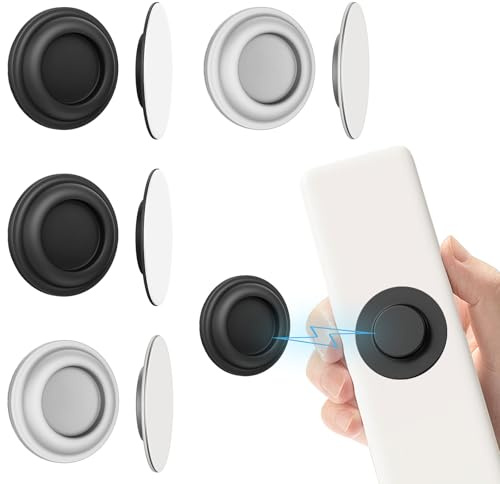 Support de Télécommande Magnétique en Silicone, 4PCS Support Telecommande Mural Porte-Télécommande sans Perçage, Adhésif, Organisateur Mural pour Maison Bureau Scolaires(Cercle)